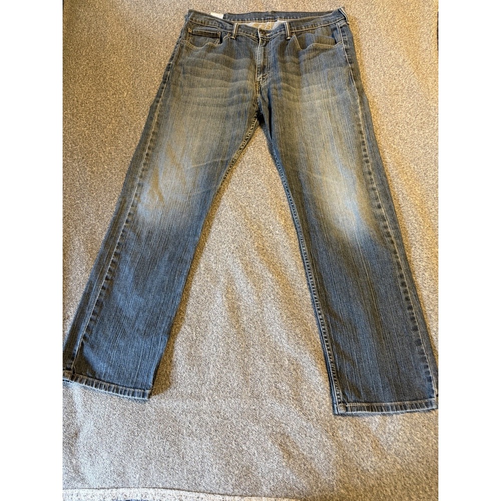 Levi's 505 Jeans Mens 36x30 Blue Dark Wash Denim Straight Leg Western Workwear